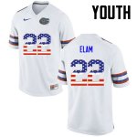 Youth Florida Gators #22 Matt Elam NCAA Nike White USA Flag Fashion Authentic Stitched College Football Jersey DFW1062QU